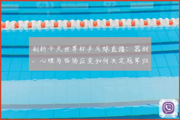 剖析今天世界杯乒乓球直播：器材、心理与临场应变如何决定冠军归属